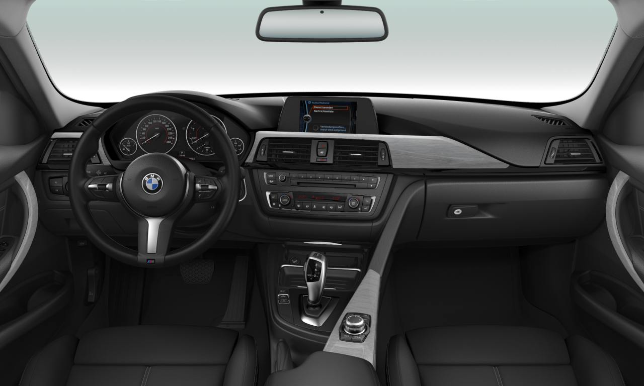 Interior of BMW 318d (F30), VIN WBA3D11040J193198