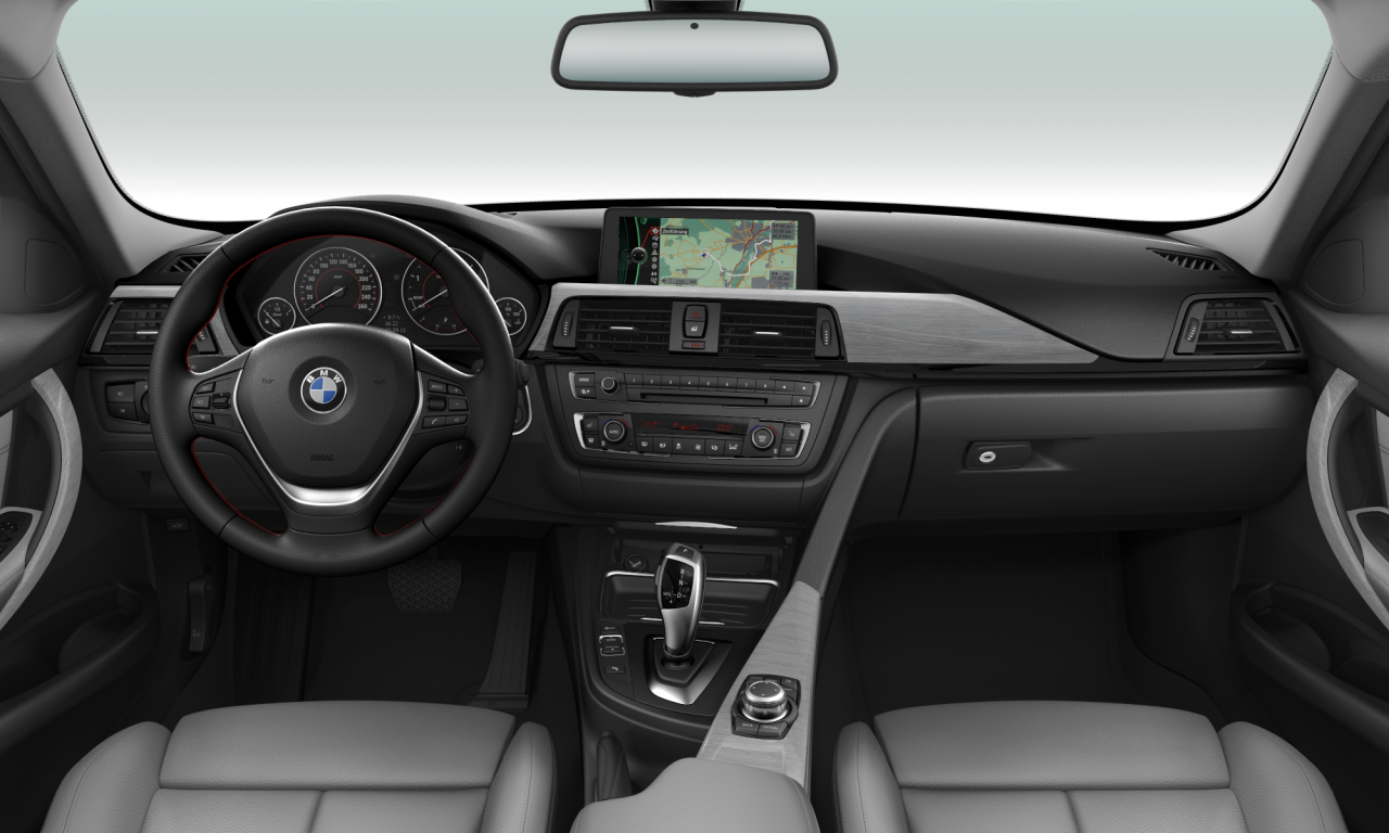 Interior of 2012 BMW 318d (F30), VIN WBA3D11070F097939