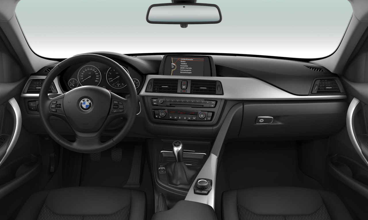 Interior of 2013 BMW 318d (F30), VIN WBA3D12080J233331