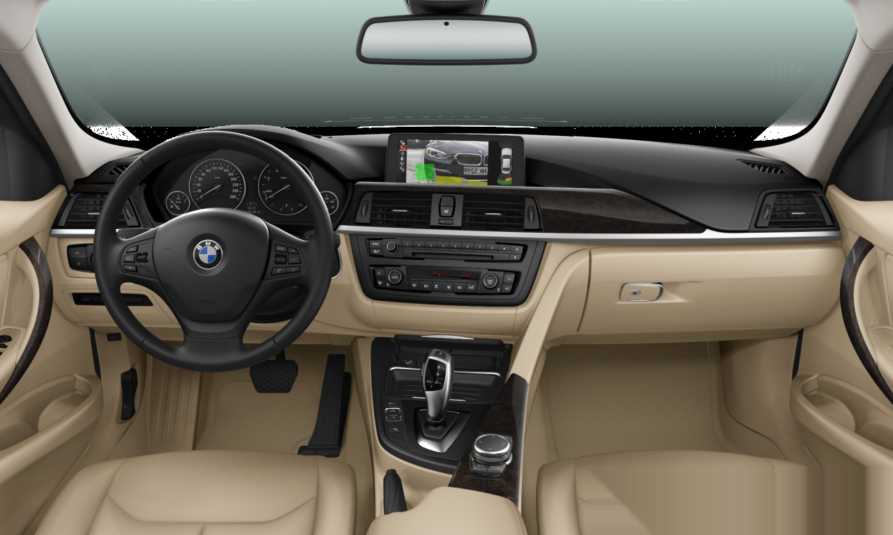 Interior of BMW 320d (F30), VIN WBA3D3100EK273854