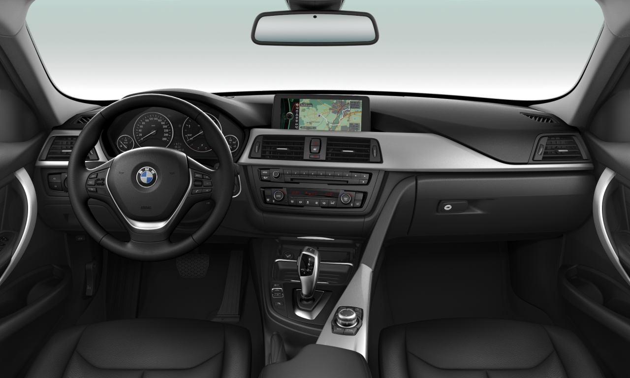 Interior of 2012 BMW 320d (F30), VIN WBA3D31030J269750