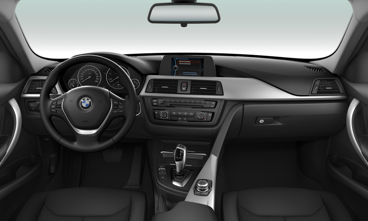 Interior of BMW 320d (F30), VIN WBA3D31040J272382