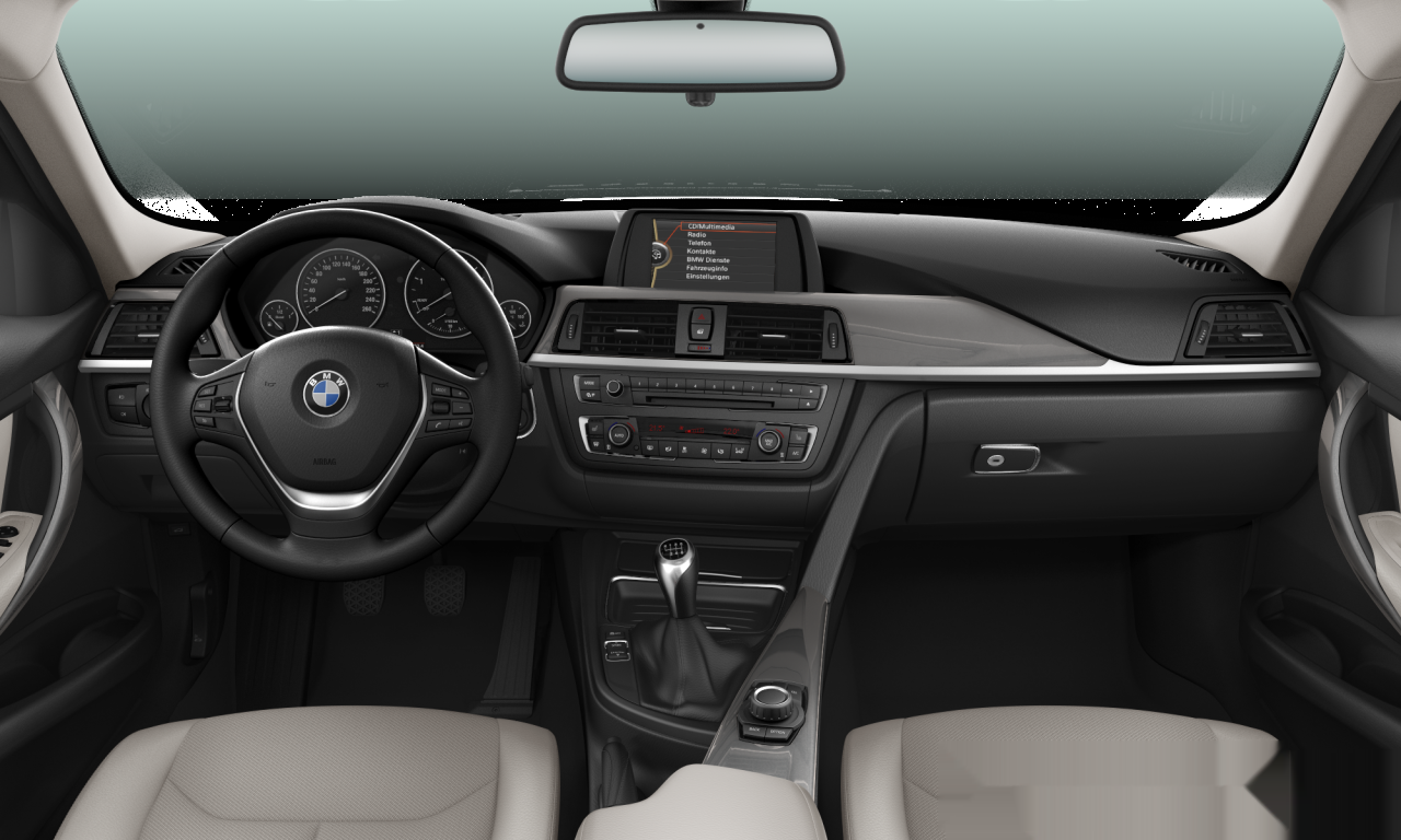 Interior of 2013 BMW 320d (F30), VIN WBA3D31050J306572
