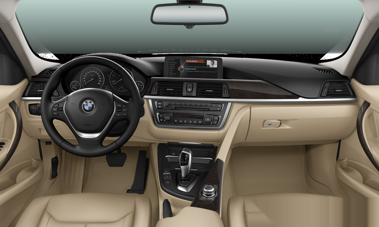 Interior of 2013 BMW 320d (F30), VIN WBA3D31090J554162