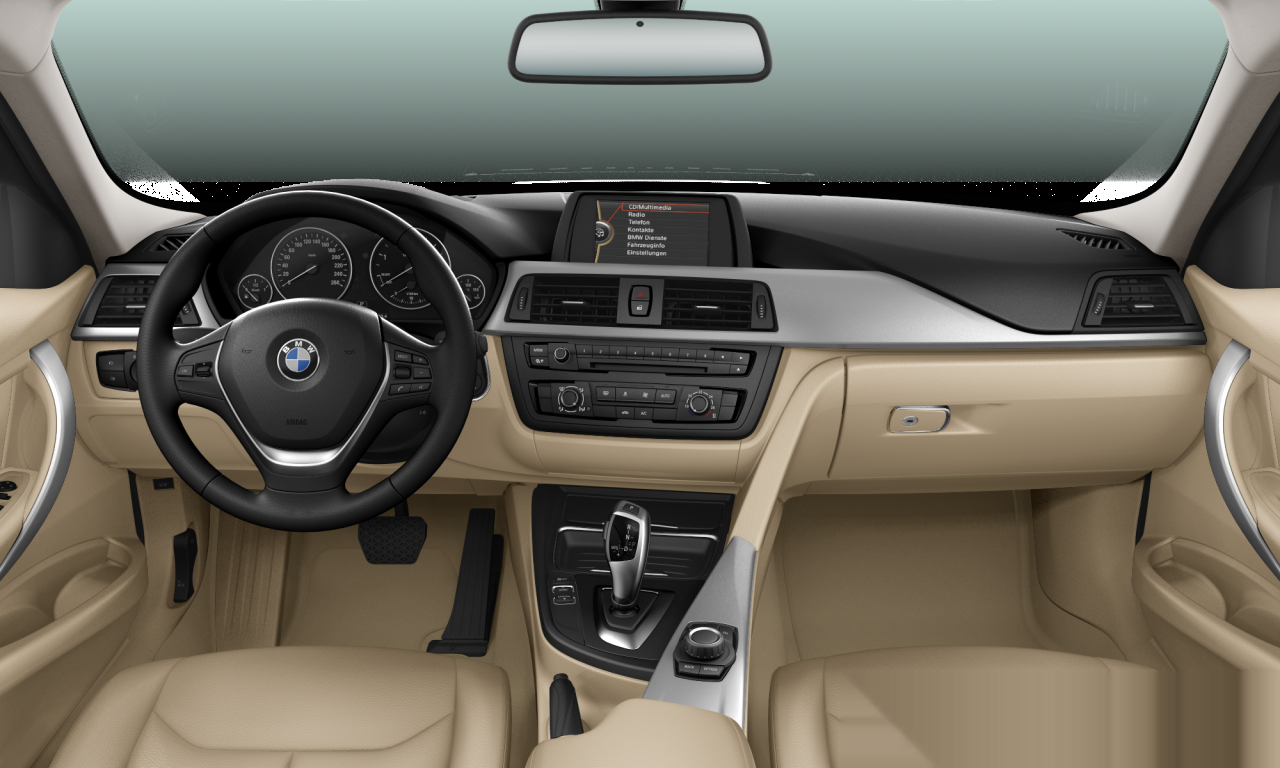 Interior of 2013 BMW 320d (F30), VIN WBA3D310XEF893460
