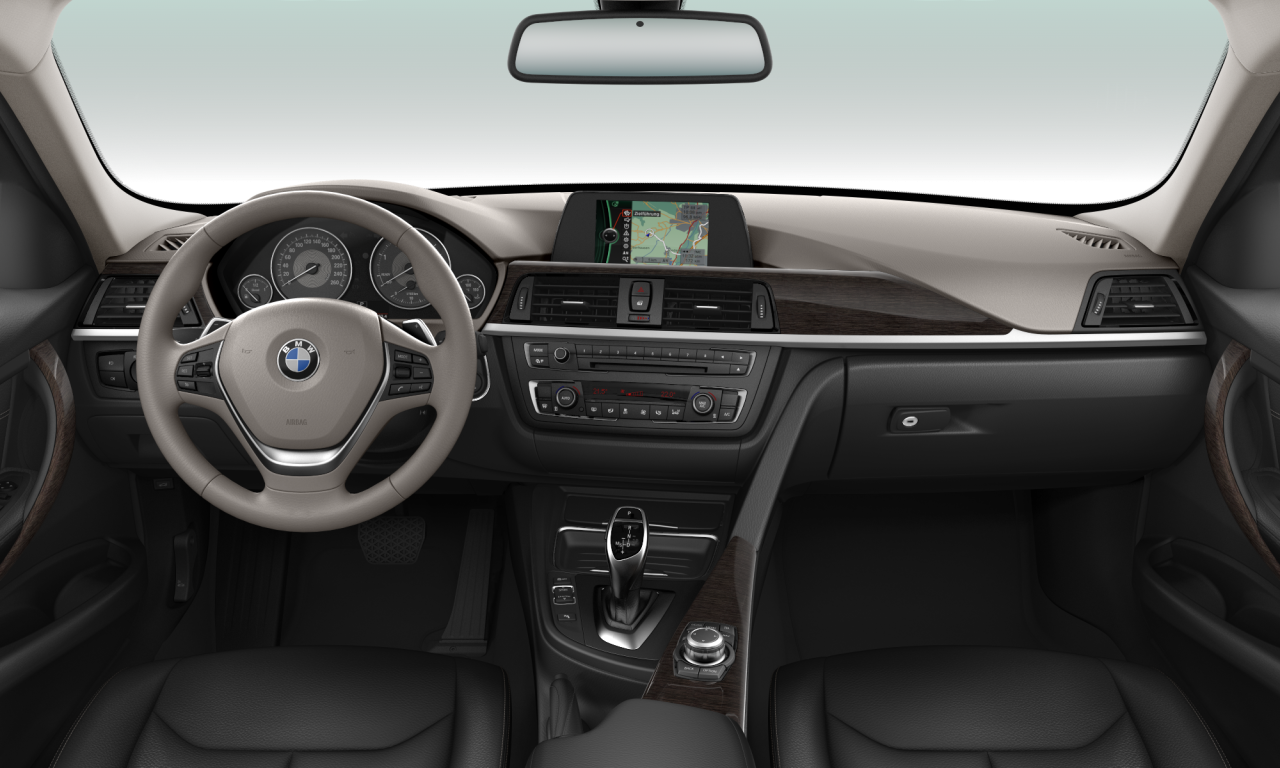 Interior of 2012 BMW 320d (F30), VIN WBA3D36070NP06585