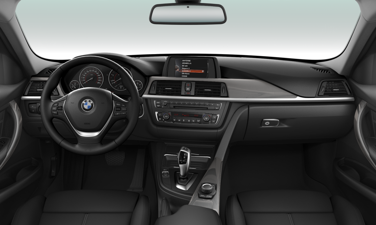 Interior of 2014 BMW 320d xDrive (F30), VIN WBA3D5107FJ459443