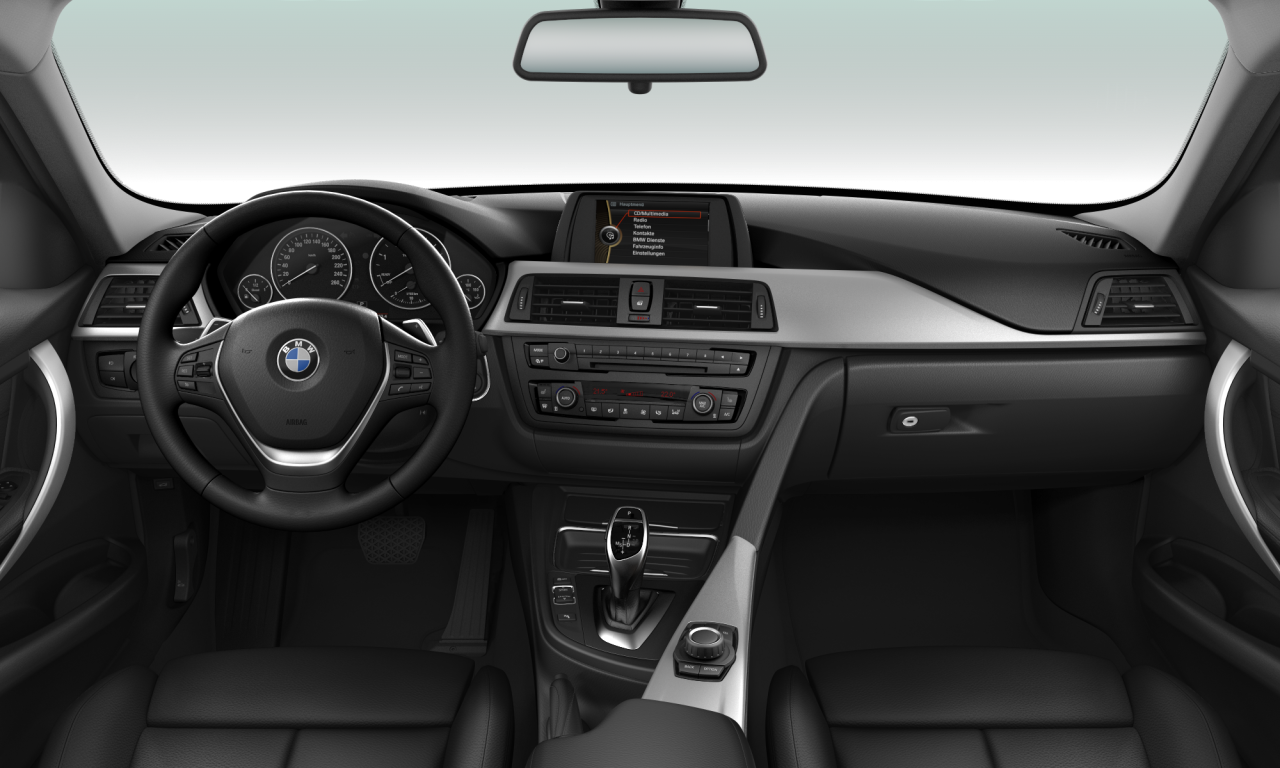 Interior of 2013 BMW 320d xDrive (F30), VIN WBA3D51090J456289