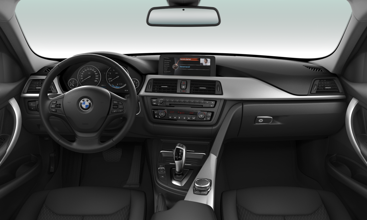 Interior of 2015 BMW 325d (F30), VIN WBA3D71070KW21861