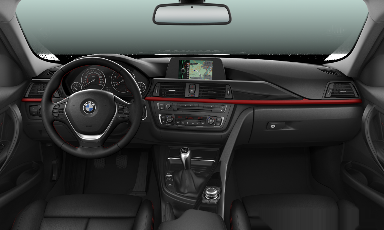 Interior of 2012 BMW 316d (F30), VIN WBA3D91080F400239