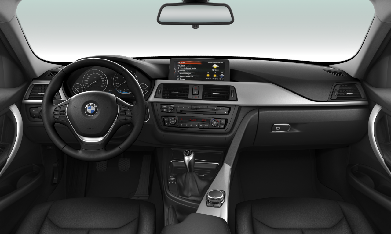 Interior of 2014 BMW 320d EfficientDynamics Edition (F30), VIN WBA3E11070P588891