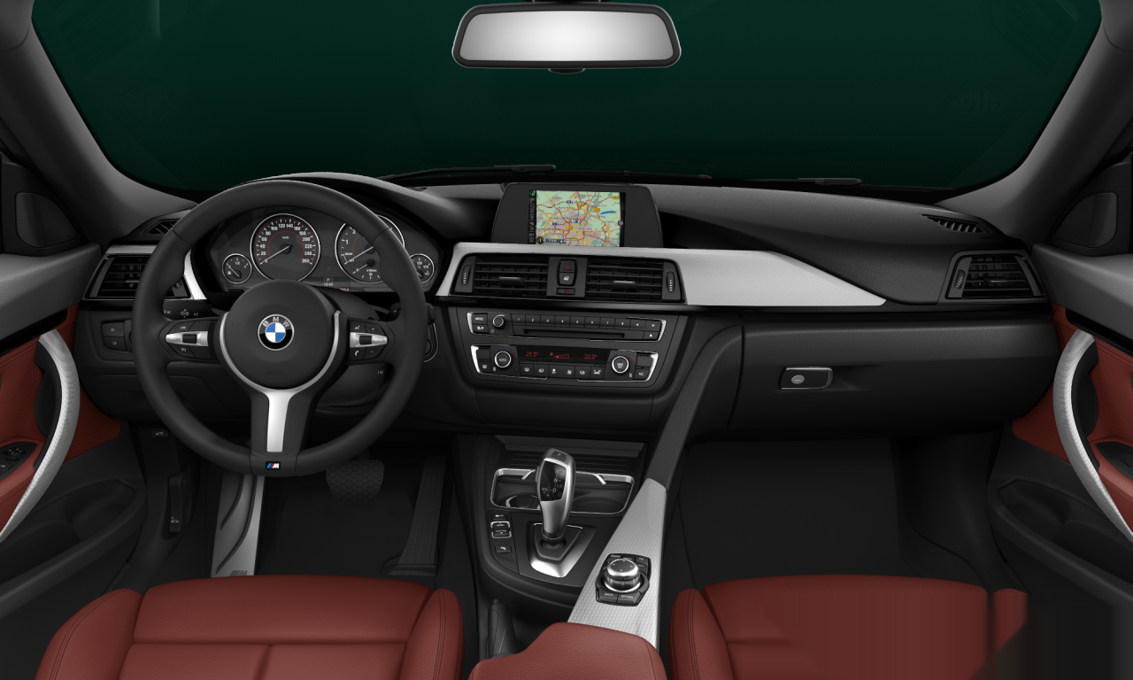 Interior of BMW 320i (F34), VIN WBA3X11060G335054