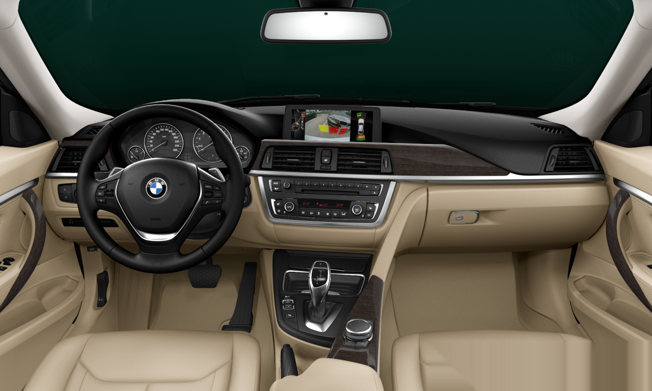 Interior of 2020 BMW 328i (F34), VIN WBA3X32080D444014