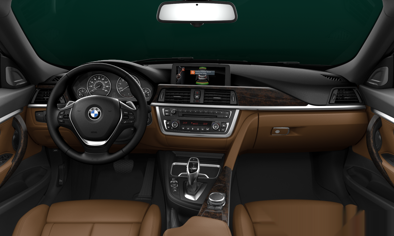 Interior of 2015 BMW 335i xDrive (F34), VIN WBA3X9C58GD869742