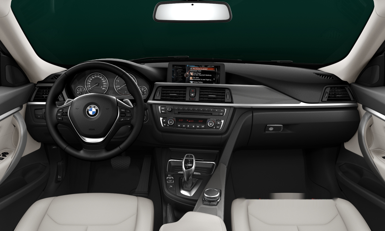 Interior of BMW 320d xDrive (F34), VIN WBA3Y51040D658119