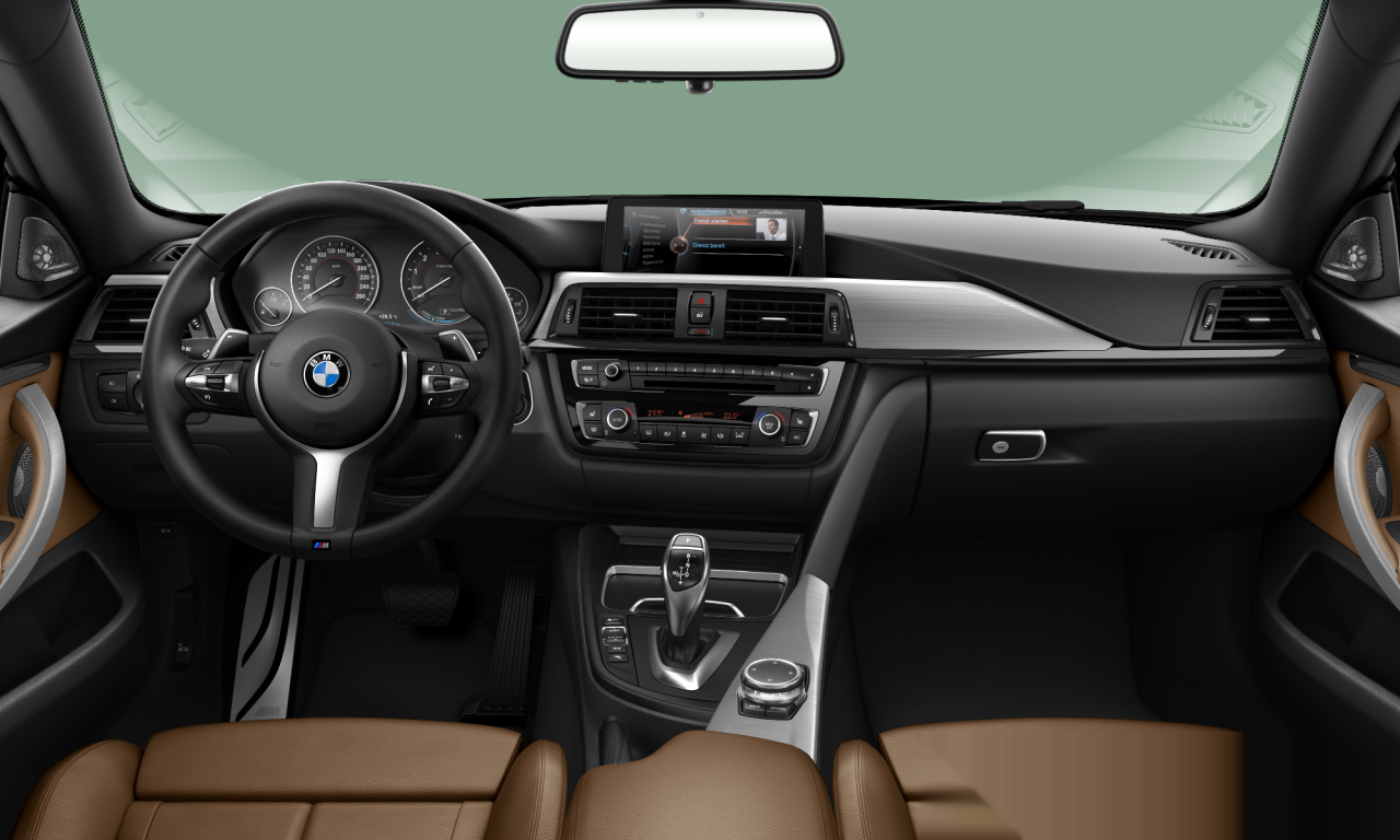 Interior of 2015 BMW 435i xDrive (F36), VIN WBA4B3C59GG344073