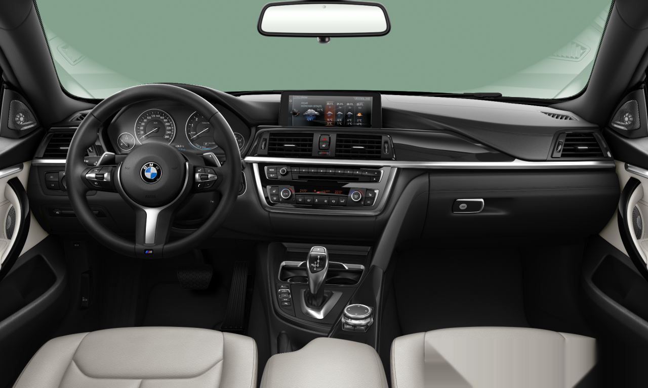 Interior of 2016 BMW 430i xDrive (F36), VIN WBA4E11060G185070