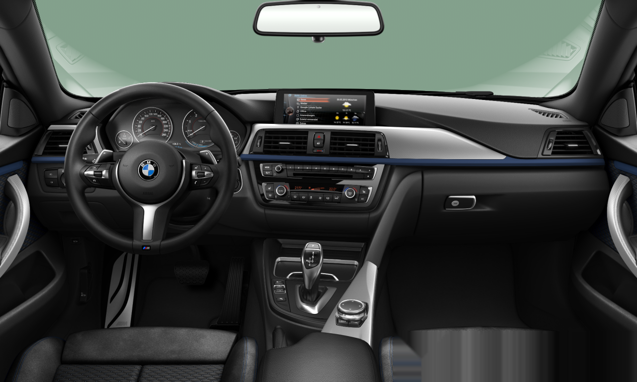 Interior of BMW 420d xDrive (F36), VIN WBA4F11050G606371
