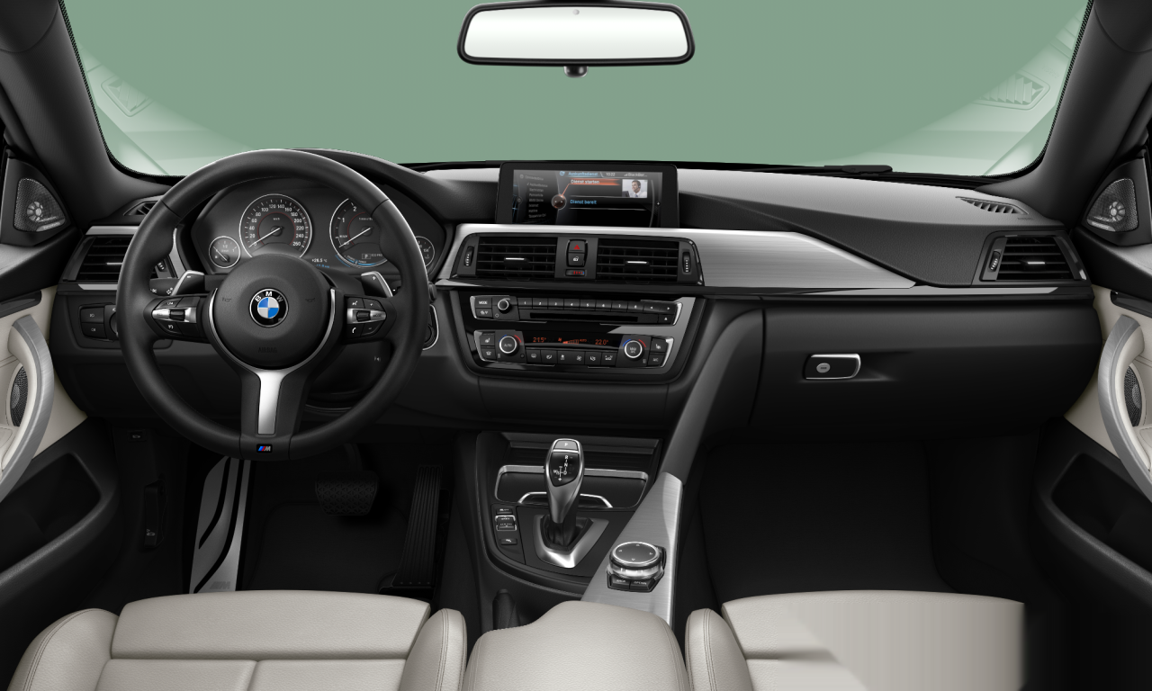 Interior of BMW 420d xdrive (F36), VIN WBA4F12060GJ85355