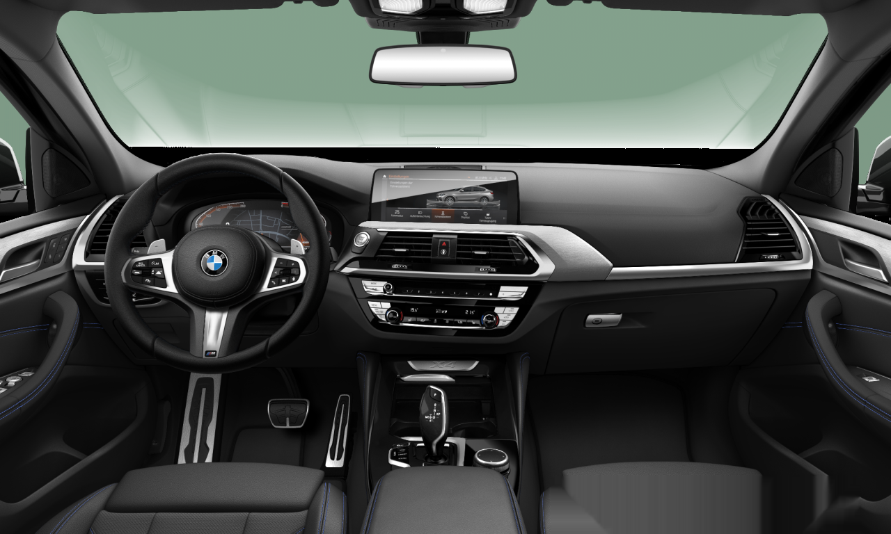 Interior of 2021 BMW X4 xDrive20d (G02), VIN WBA4M910609F78351