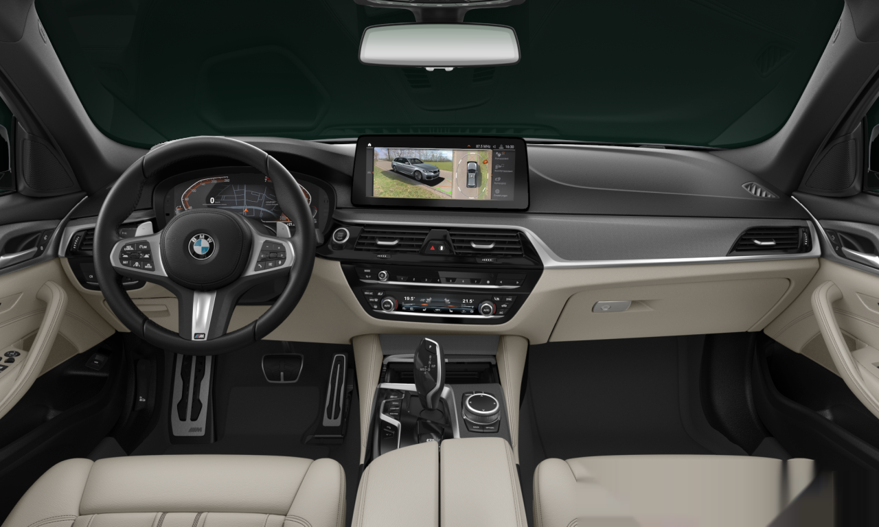 Interior of 2021 BMW 530i xDrive (G31 (MUE)), VIN WBA51BM020CH10721