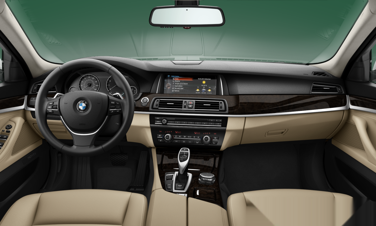 Interior of BMW 528i xDrive (F10 (MUE)), VIN WBA5A7C55GG642280
