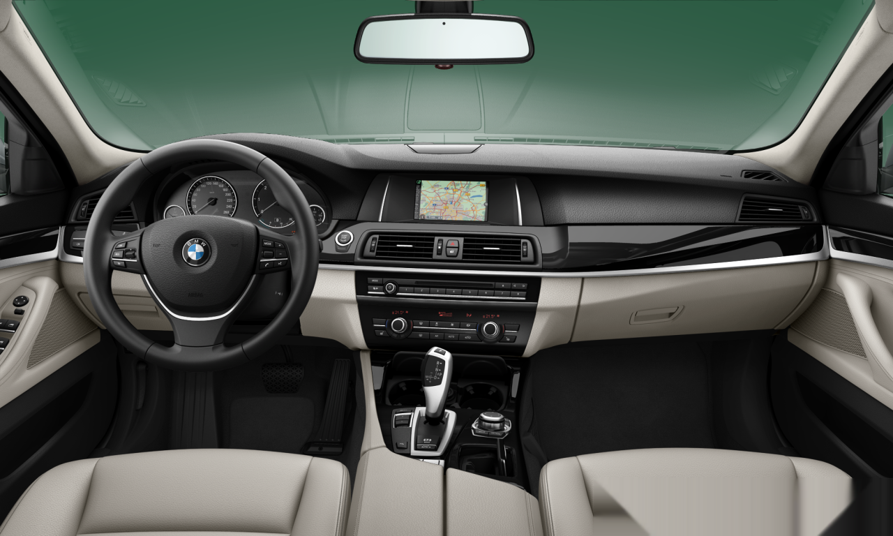 Interior of BMW 518d (F10 (MUE)), VIN WBA5E32090D972675