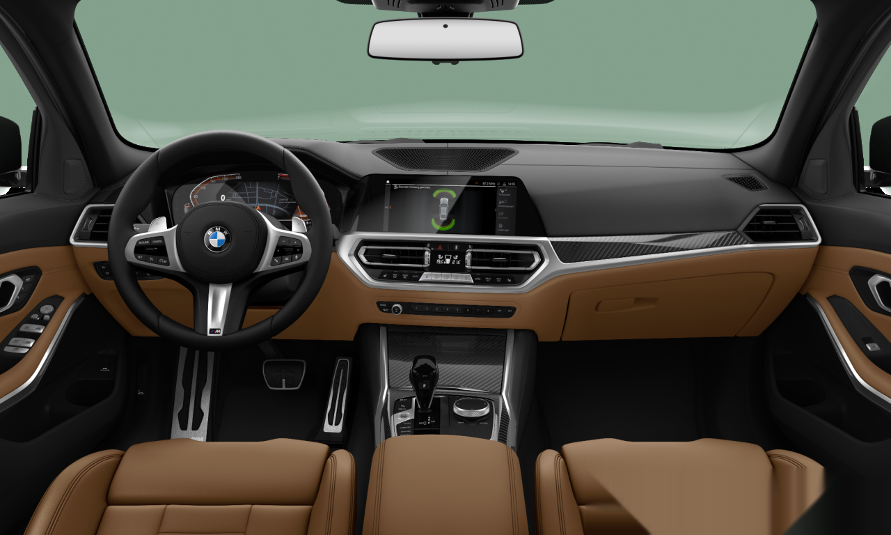 Interior of BMW 320i (G20), VIN WBA5F5107NFM43828