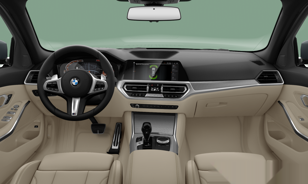 Interior of BMW 320i (G20), VIN WBA5F5109NFM80282