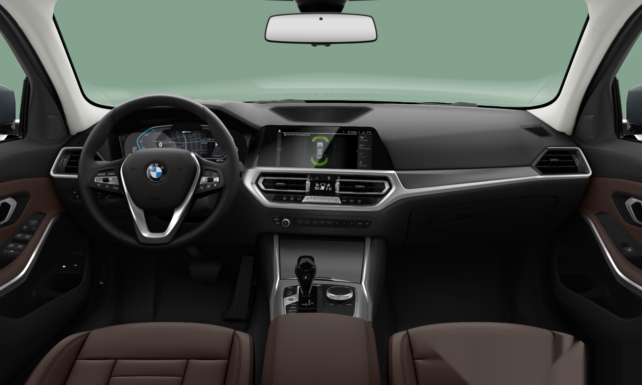 Interior of 2020 BMW 330e (G20), VIN WBA5P51000FK12565