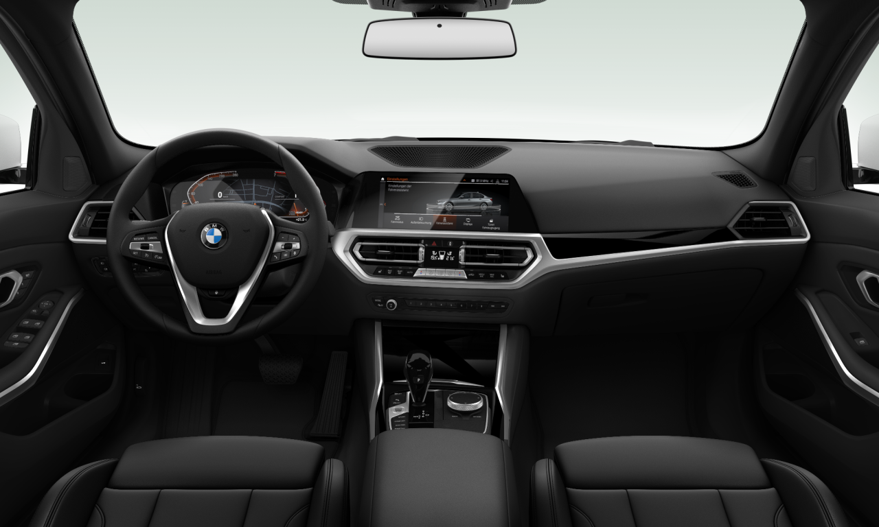 Interior of 2019 BMW 330i xDrive (G20), VIN WBA5R7C57KAJ79000