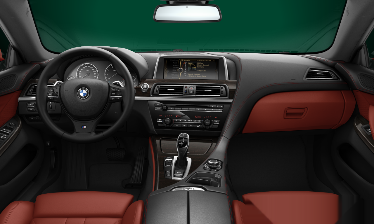 Interior of BMW 650i (F06), VIN WBA6B2101DDG65924