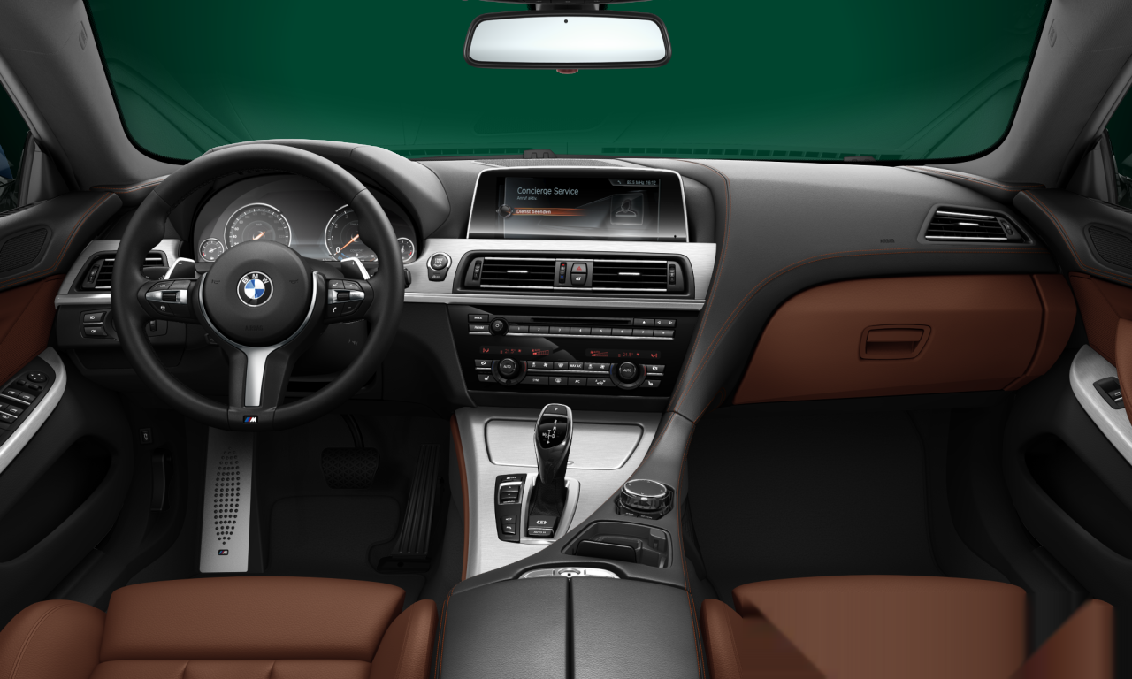 Interior of 2016 BMW 640i (F06 (MUE)), VIN WBA6D02040GA00778