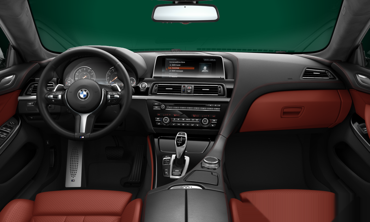 Interior of 2015 BMW 640i (F06 (MUE)), VIN WBA6D0C55GD927694