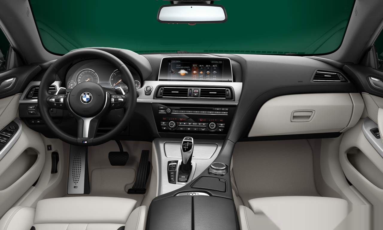 Interior of BMW 640d xDrive (F06 (MUE)), VIN WBA6E4107GG378641