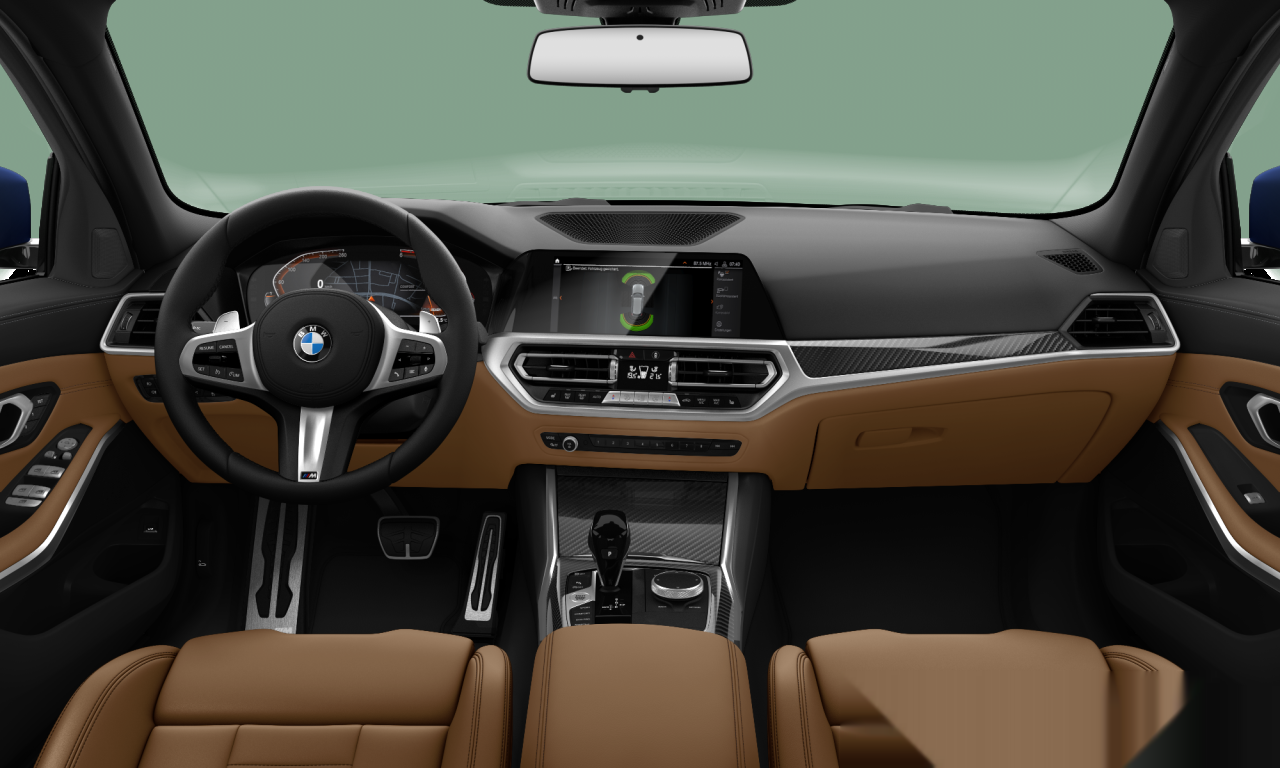 Interior of 2021 BMW 320d xDrive (G21), VIN WBA6L7101NFL76233