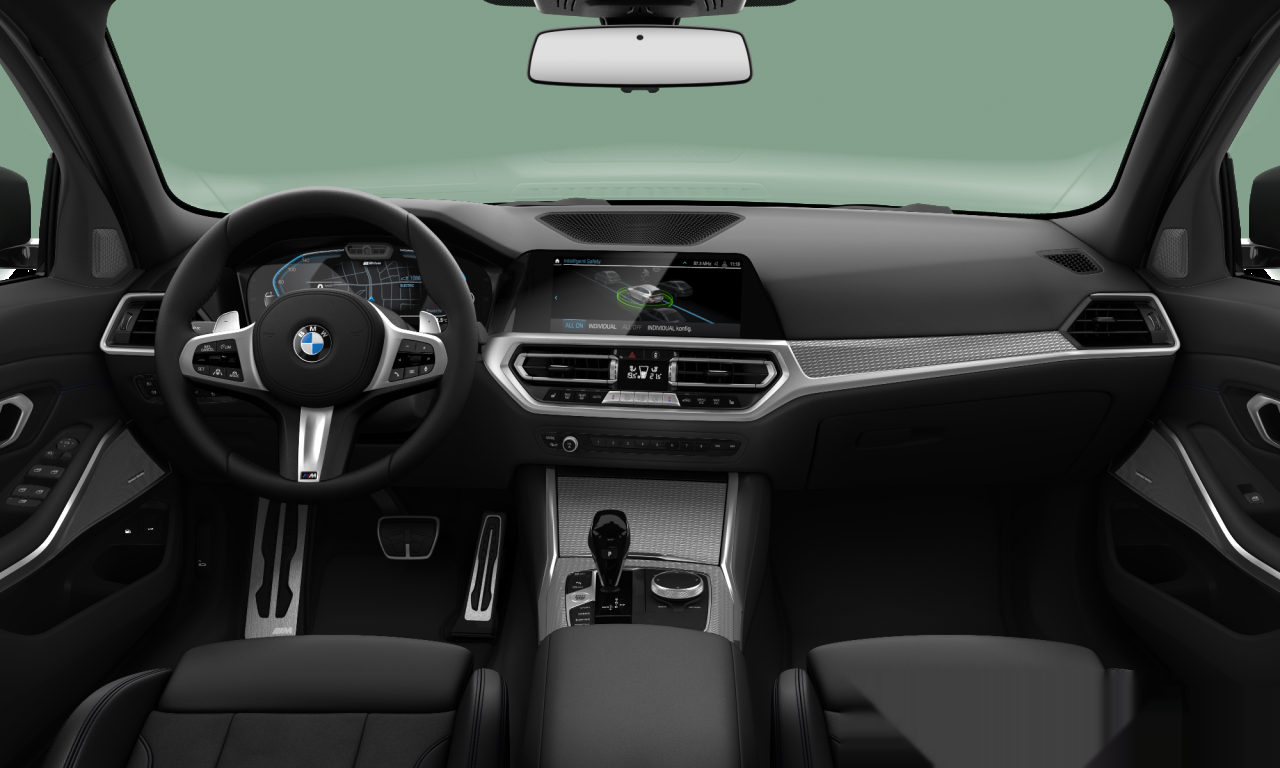 Interior of 2020 BMW 330e (G21), VIN WBA6N31070FK58649
