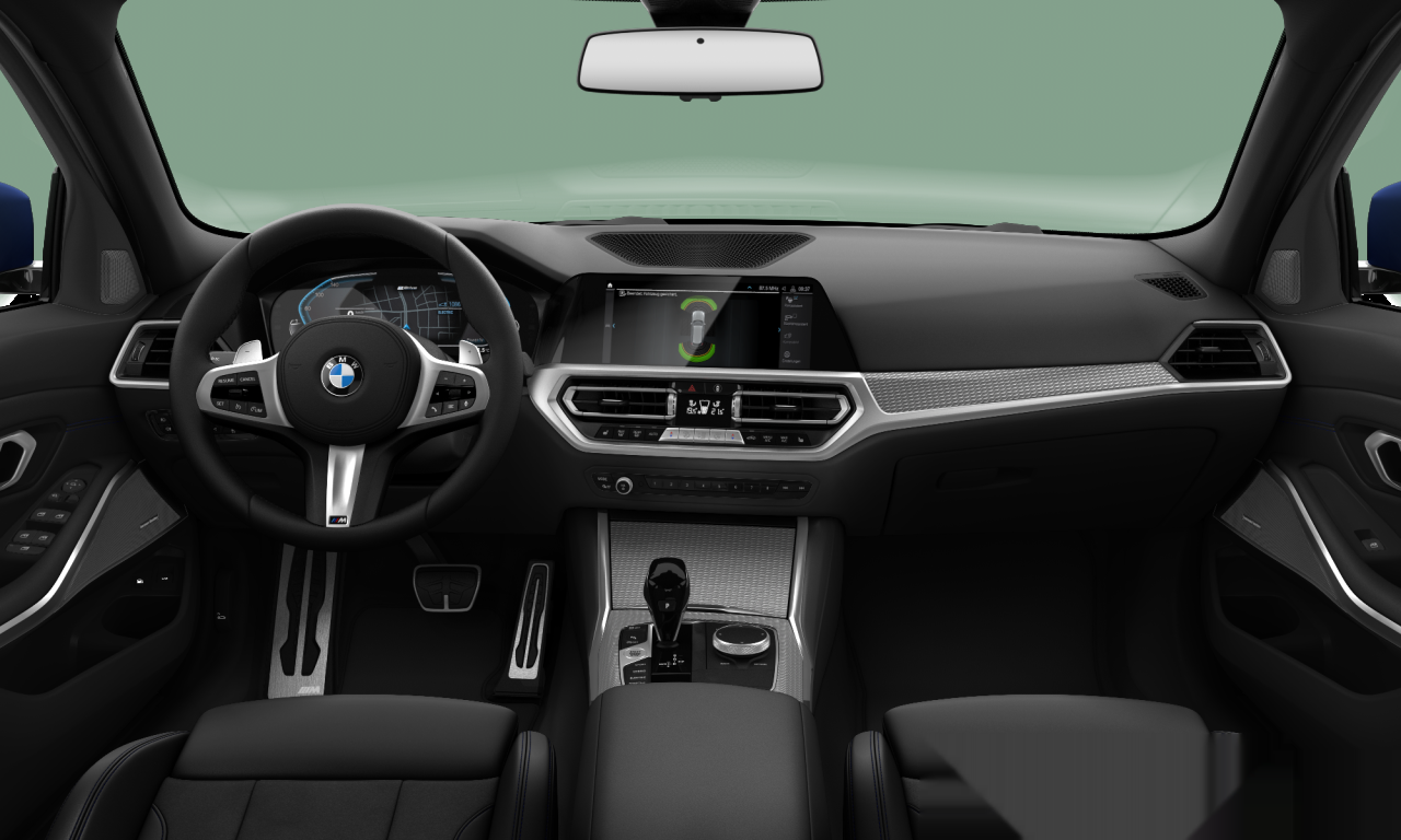 Interior of 2020 BMW 330e xDrive (G21), VIN WBA6N71090FK45201