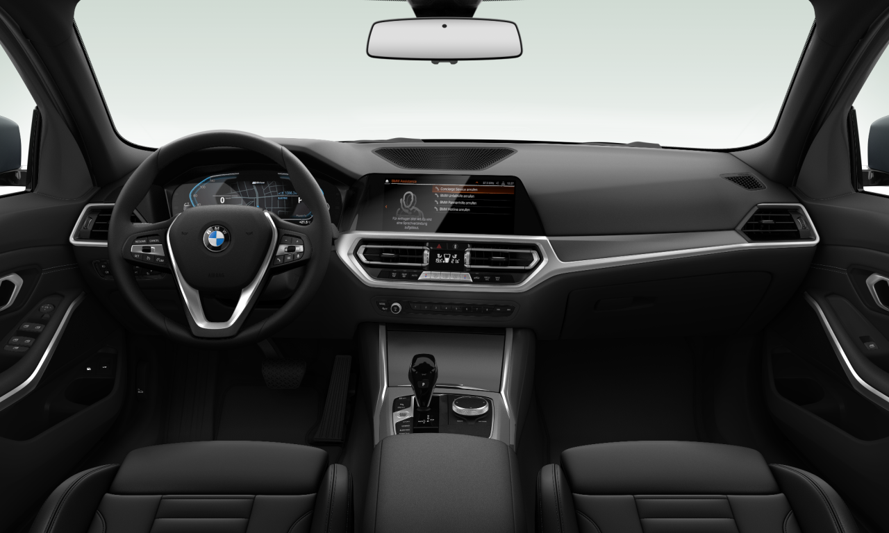 Interior of 2021 BMW 320e (G21), VIN WBA6N910X0FL58716
