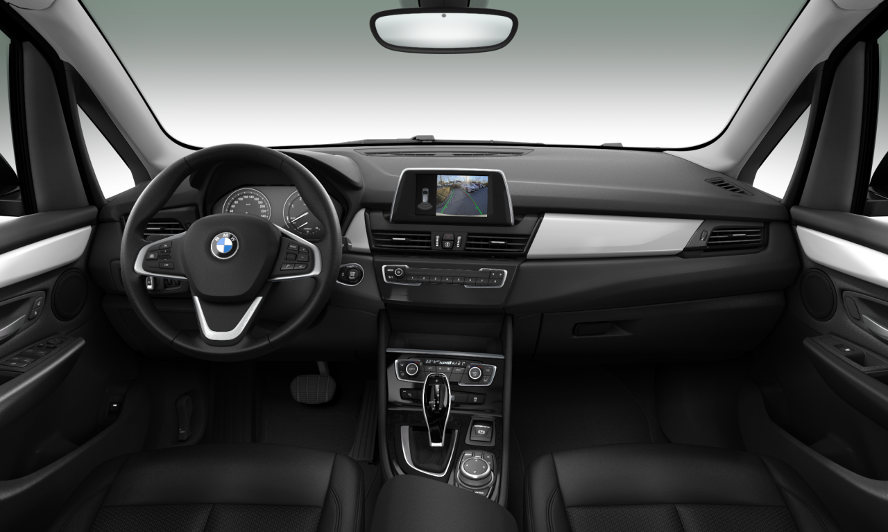 Interior of BMW 216d (F46 (MUE)), VIN WBA6W51000EM18014