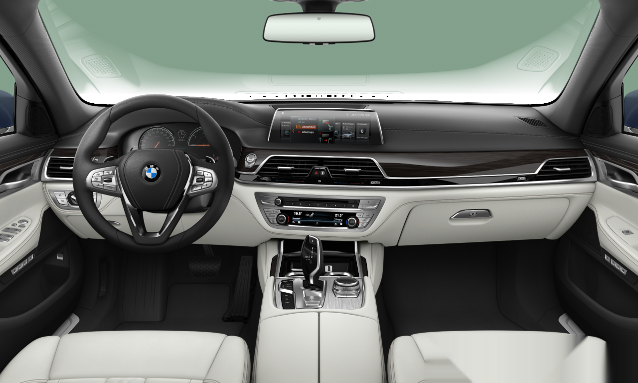Interior of BMW 730d (G11), VIN WBA7C21070G810102