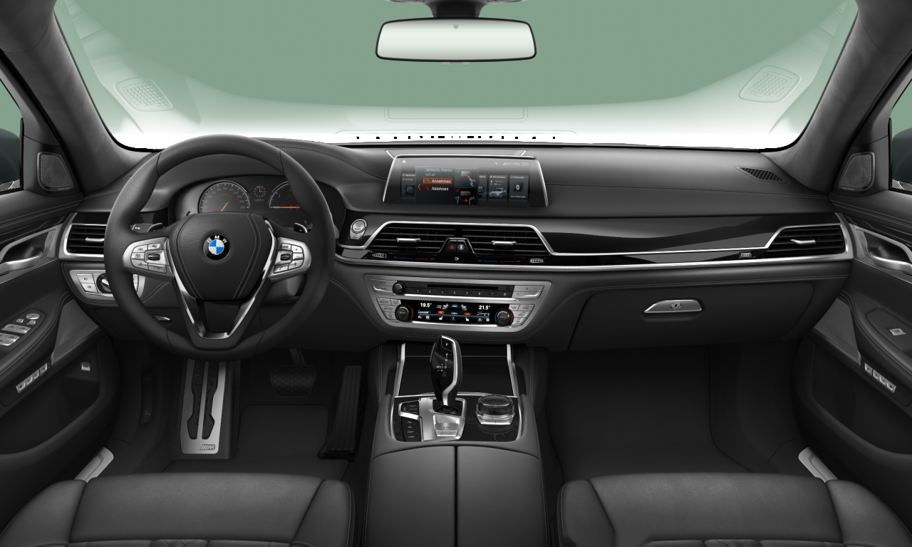 Interior of 2017 BMW 740d xDrive (G11), VIN WBA7C61030G760824
