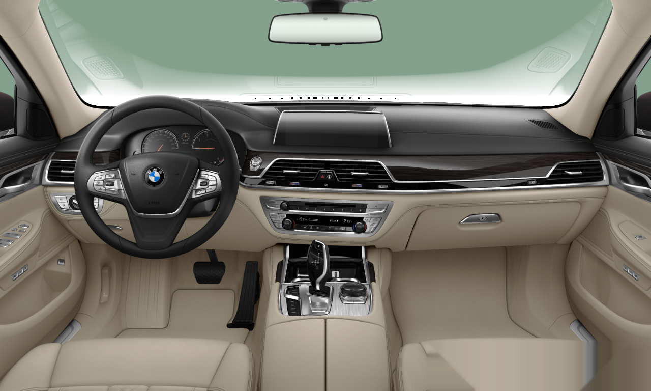 Interior of 2016 BMW 740d xDrive (G11), VIN WBA7C610X0G582135