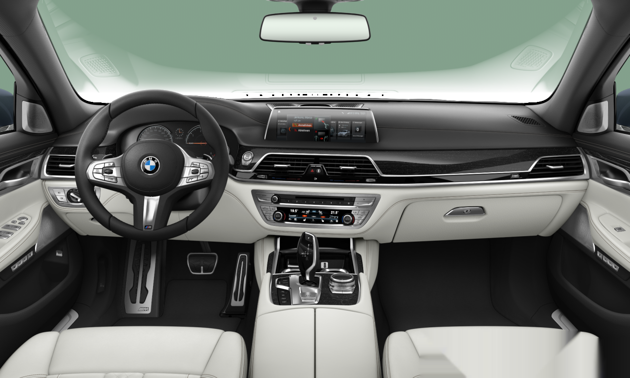 Interior of BMW 740d xDrive (G11), VIN WBA7C62050G264664