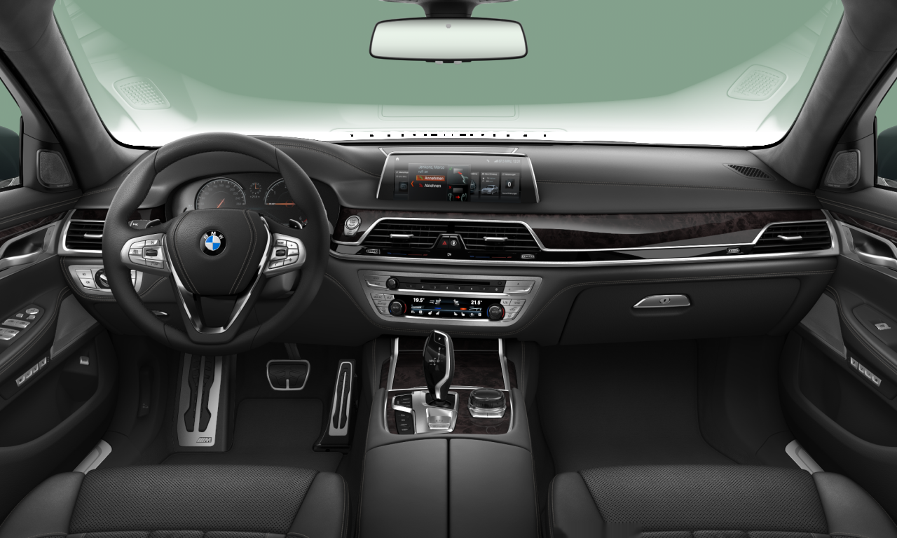 Interior of 2017 BMW 750d xDrive (G11), VIN WBA7C81060B004820