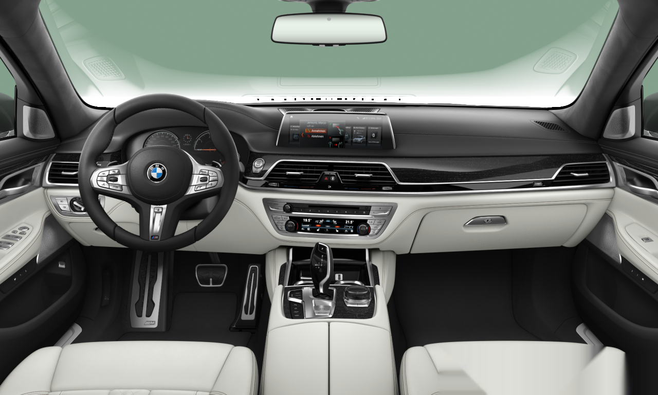 Interior of BMW 750d xDrive (G11), VIN WBA7C81090B299766