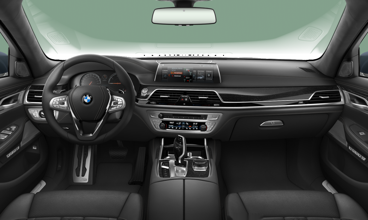 Interior of BMW 740Ld xDrive (G12), VIN WBA7G81010G784748