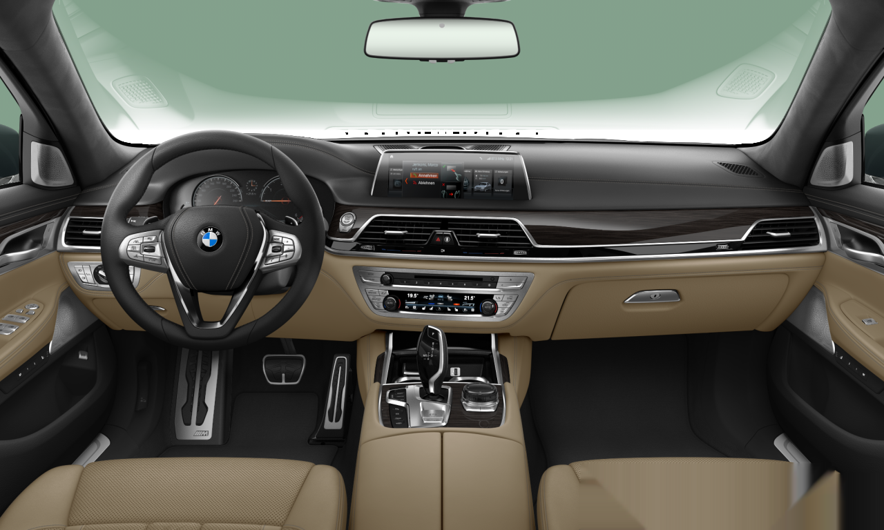 Interior of 2018 BMW 740Ld xDrive (G12), VIN WBA7G81080B248599