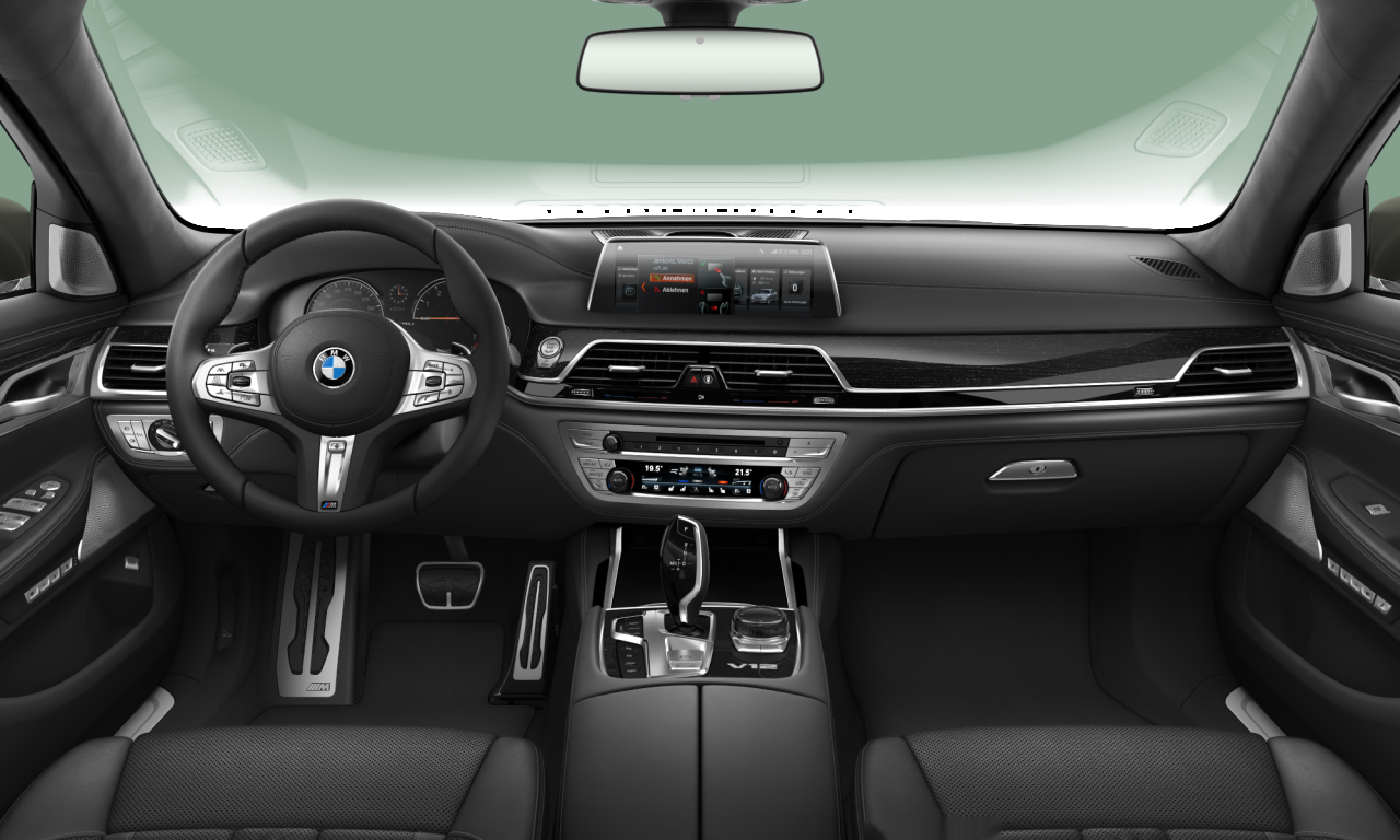 Interior of BMW M760Li xDrive (G12), VIN WBA7H61060G987880