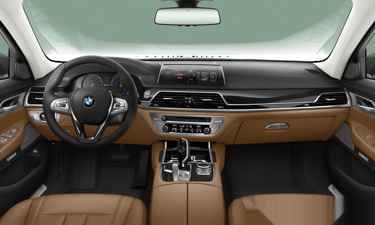 Interior of 2017 BMW 740Le xDrive iPerformance (G12), VIN WBA7J2C59JG938535